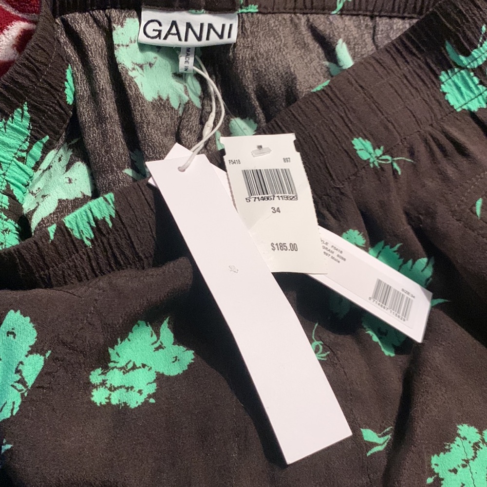 Ganni  Printed  Crepe Pants - Picture 7 of 7